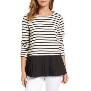 pleione | striped pleated top